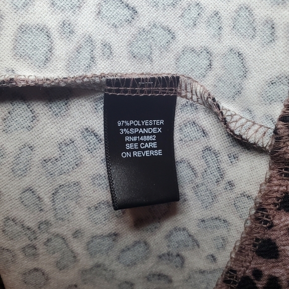 Torrid Knit Crepe Drape Blazer Sz 3X Animal Print Open Front 3/4 Sleeve - Picture 12 of 12